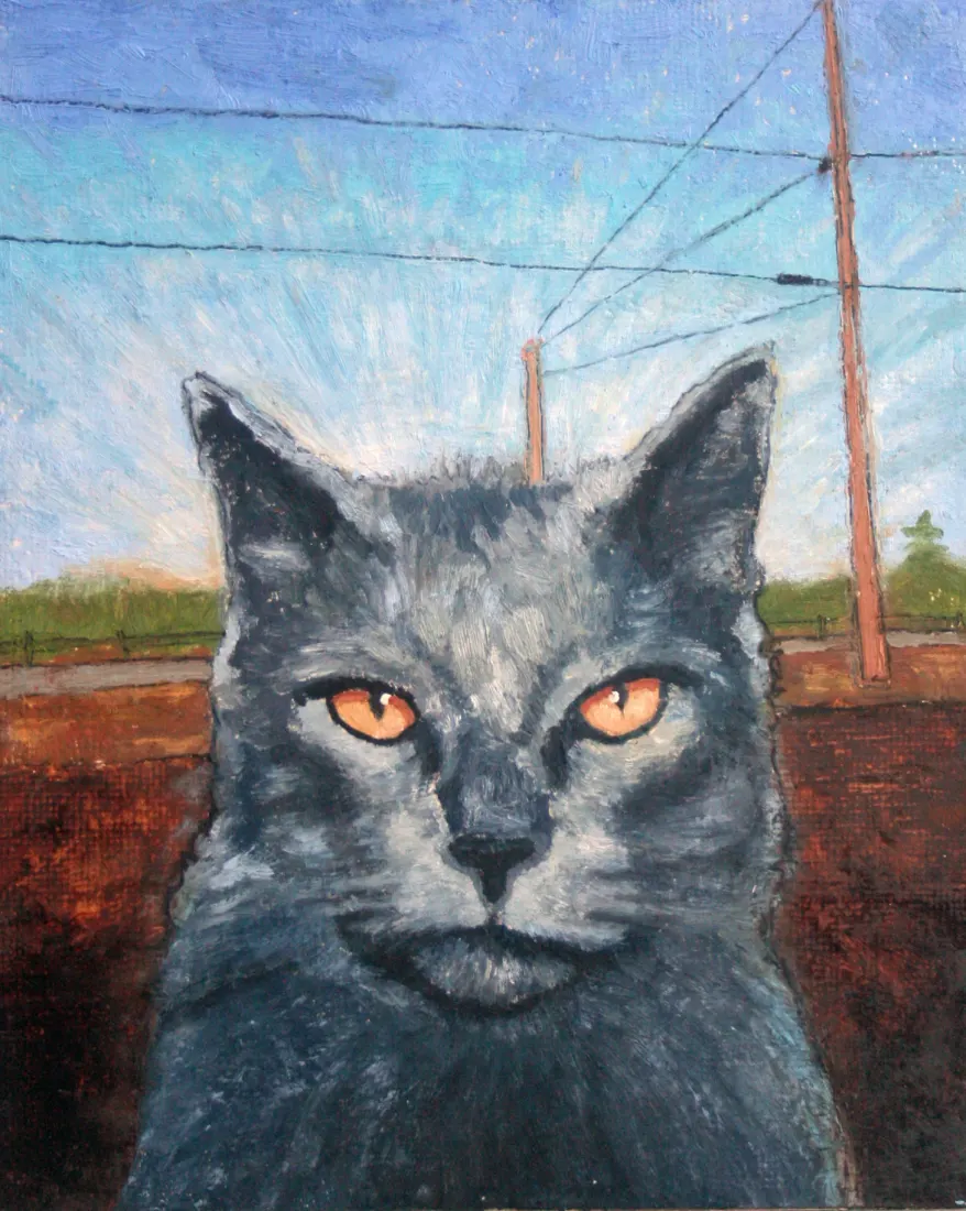 Cat, portrait painting