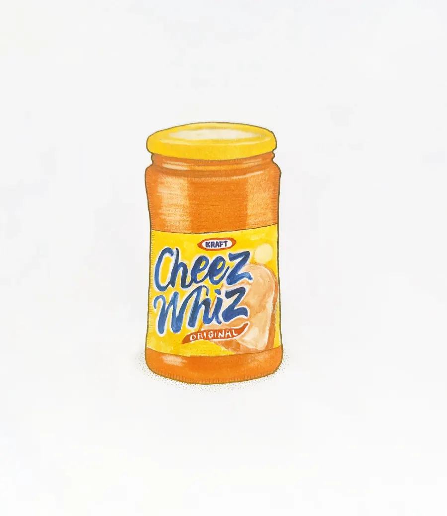 Cheez Whiz, drawing